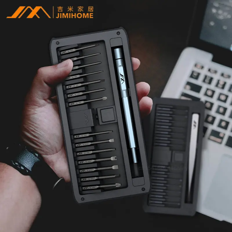 Imagem -01 - Youpin Jimihome-multi-purpose Precision Chave de Fenda Kit Repair Tool Faça Você Mesmo Screw Driver Grupo Pinças Aluminum Alloy Handle 30 em 1 youpin jimihome multi purpose precision chave de fenda kit repair tool faca voce mesmo screw driver grupo pincas aluminum alloy handle 30 em 1 01
