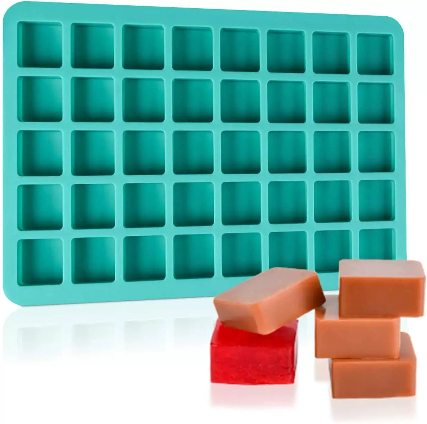 48 Holes Square Candy Silicone Mold Chocolate Truffles Mold Fat Bombs Keto Snacks Ice Cube Fondant Pralines Gummy Jelly Mould