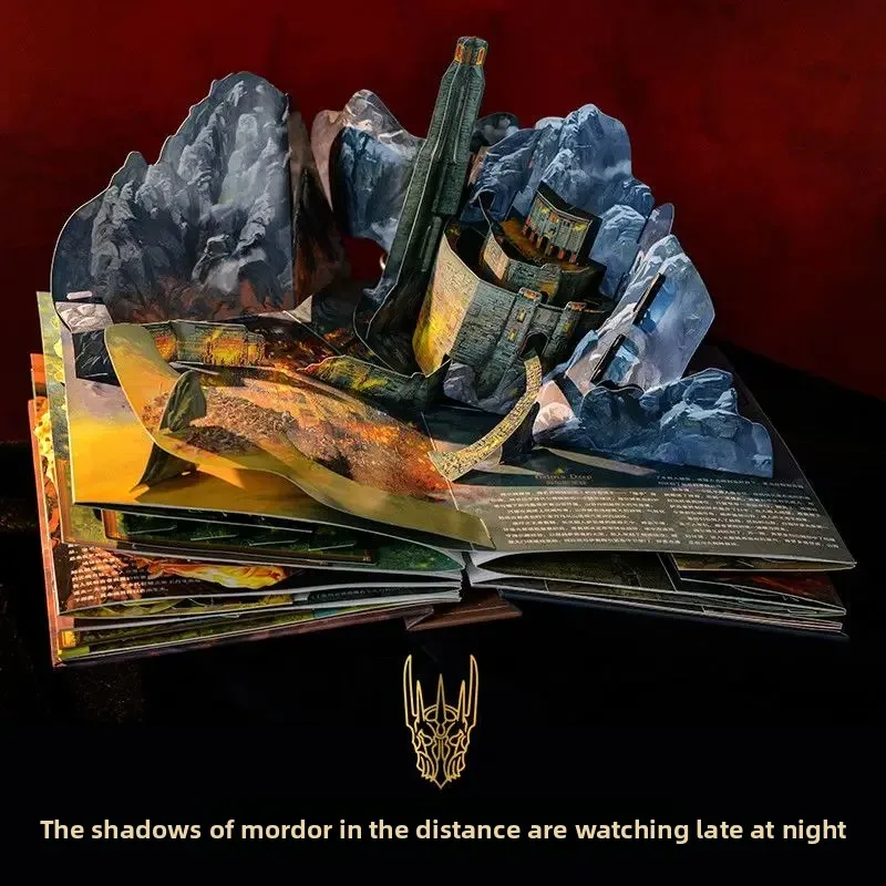 

The Lord of the Rings Pop-Up Book Anime Book 7 Large Spreads 10 Mini Structures Depicting the Fellowship of the Ring Boys Gift