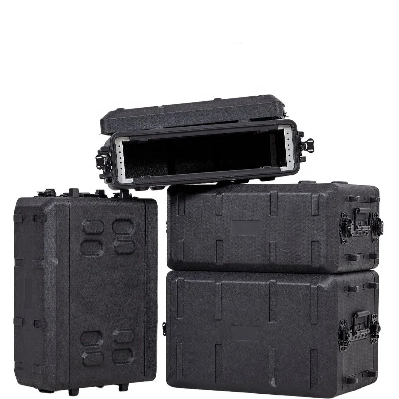 

6U Waterproof Rotomolded Flight Rack Case Molded Amplifier Case Pro-Audio PA DJ Road Travel Mount Case