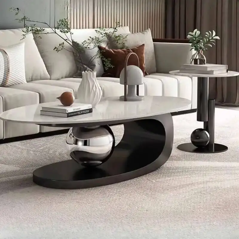 Center Table White Luxury Marble High Modern Vanity Elegant Minimalist Coffee Table Funky Tavolino Da Salotto Home Furnitures