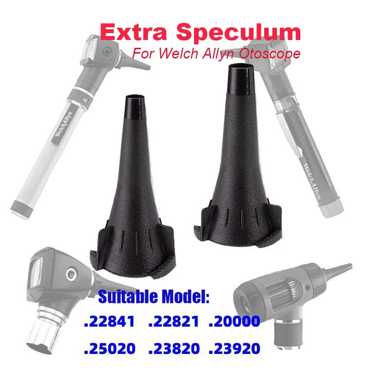 10PC 2.75mm/4.25mm Reusable Otoscope Specula Funnel Replacement Accessory Speculum Tips Cone Part Compatible with Welch Allyn A1