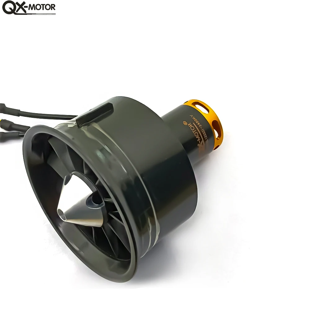 QX-MOTOR nowy zestaw 64mm Edf spełnił 12 Bladen Getunnelde wish 3S 4S 6S bezszczotkowy silnik dla części do zdalnie sterowanych zabawek