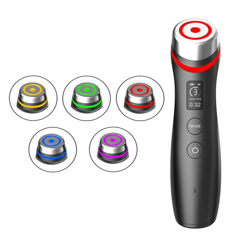 5 colors LED light vibration skin face lifting beauty massager home use beauty device