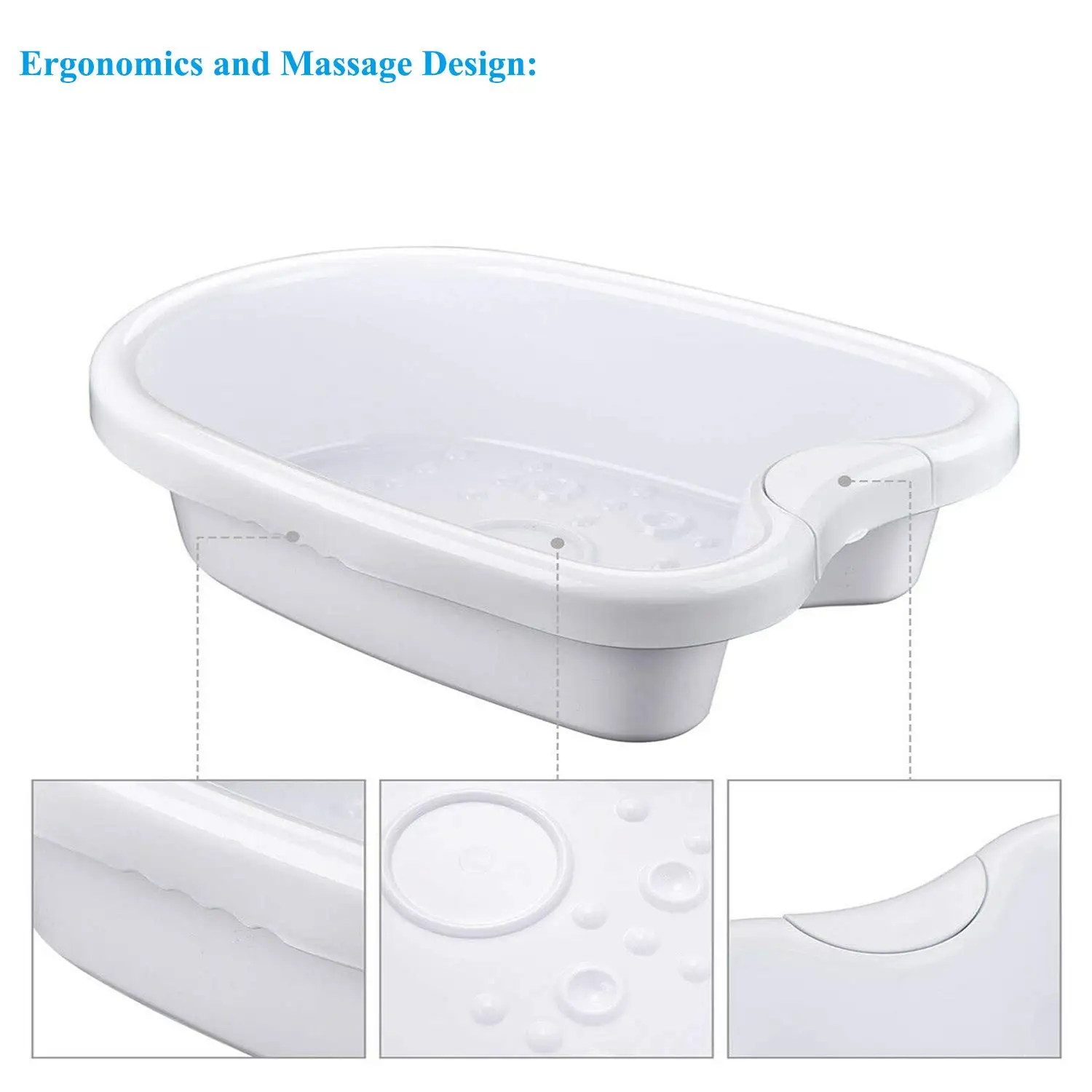 Detox Ion Foot Spa Bath Basin Footspa Vibration Massage Care Arrays Aqua Foot Soaking Bucket Sauna Bathtub ABS Footbath Bucket