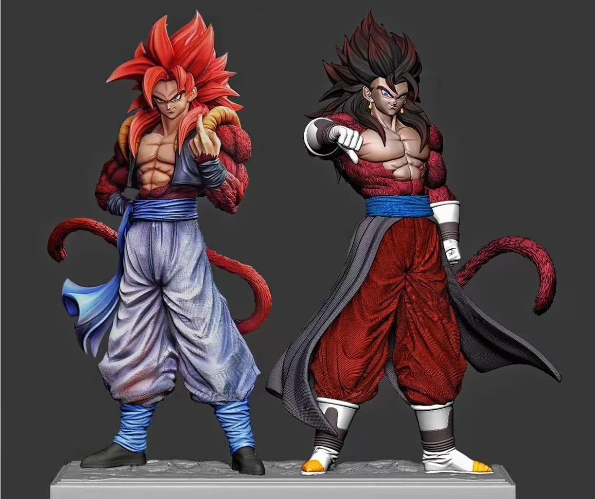 New JT Studio 31cm Vegetto Dragon Ball Anime Figures SSJ4 Vegetto Figures PVC Statue Desktop Decoration Collectible Toys Gifts