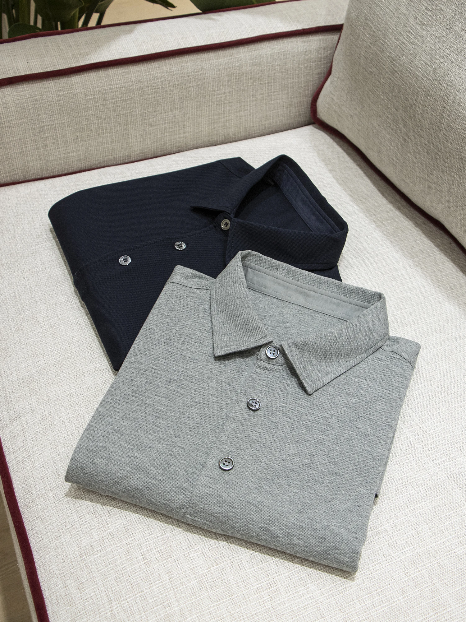 

Soft Pima Cotton ort Sve irt Casual Men's Turn-down Collar Loose Fit Summer Faion Urban Sle Stand Edition