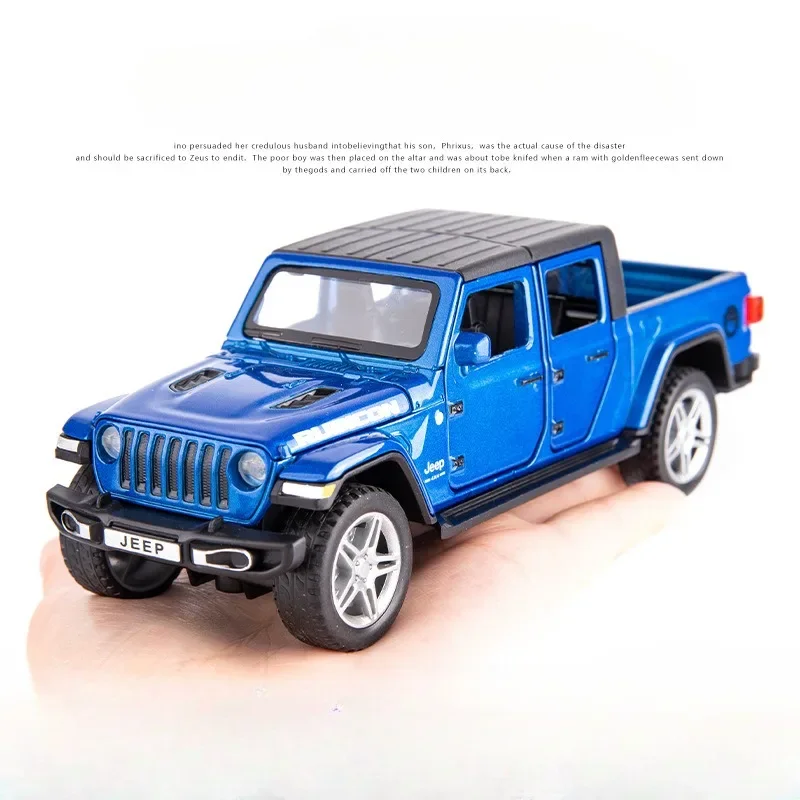 Simulation 1:32 Scale Jeep Rubicon Off Road Car Model Sound and Light Kids Boys Car Toy Gift Collective Metal Voiture Miniature