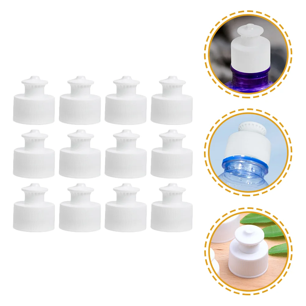 30 Pcs Sports Bottle Cap Dryer Water Push Pull Caps Plastic Replacement Lid Twisted Soda