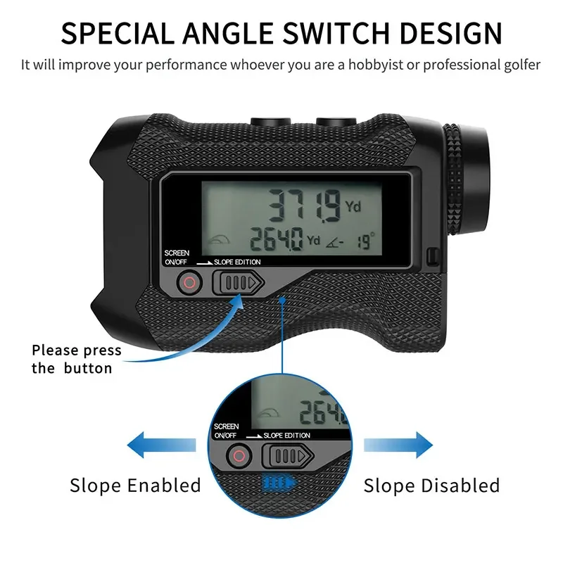 Dual-display mini golf measuring instrument, laser measuring instrument, incline standard telescope measuring instrument