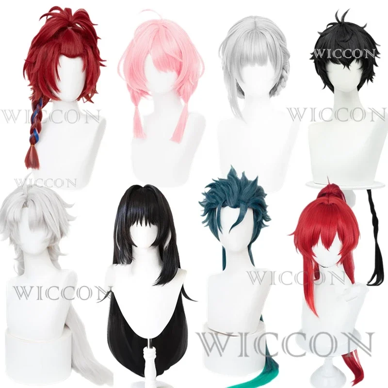 Wuthering Waves JiYan Cosplay Wig Green Long Hair Rover Chixia Sanhua Wig Midnight Rangers General Jinzhou Jue Wig For Women Men