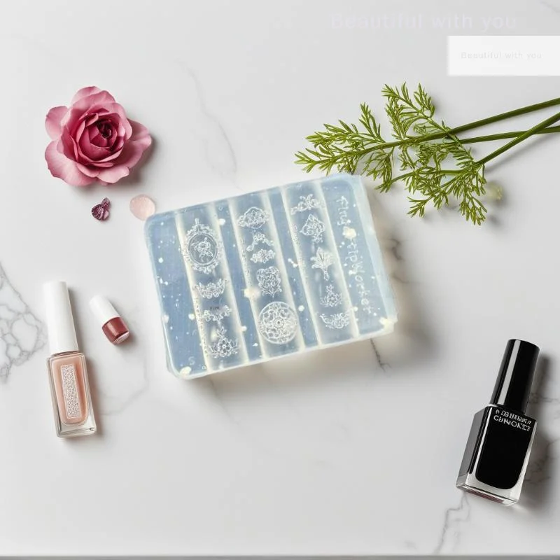 Molde de silicone para castiçal em design de vaso barroco 3D para decoração de arte de unhas DIY e modelos de manicure