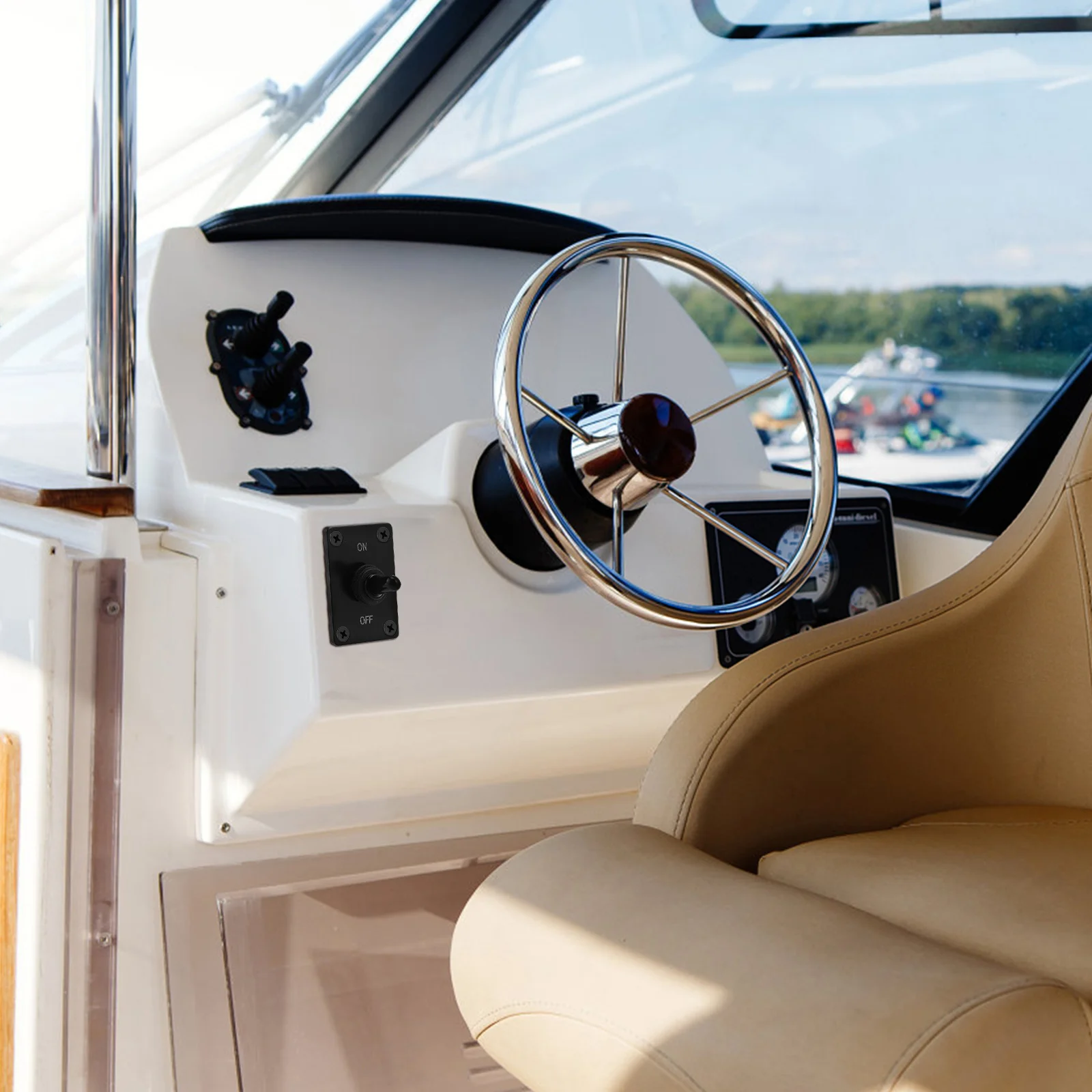 

1 set 1 Set Rv Toggle Switch Rocker Panel For Marine Car Boat Trailer Lights Motor Control On Off Switch Automotive Electrical