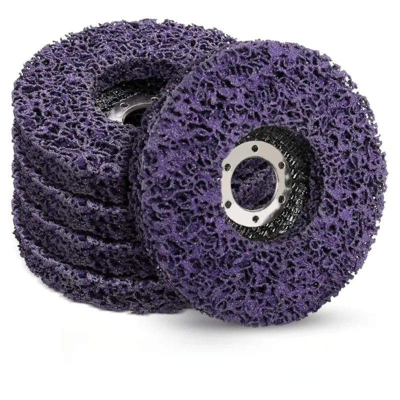 5pcs-115mm-125mm-coral-disc-polishing-disc-poly-strip-disc-abrasive-wheel-paint-rust-remover-clean-grinding-wheel-angle-grinder
