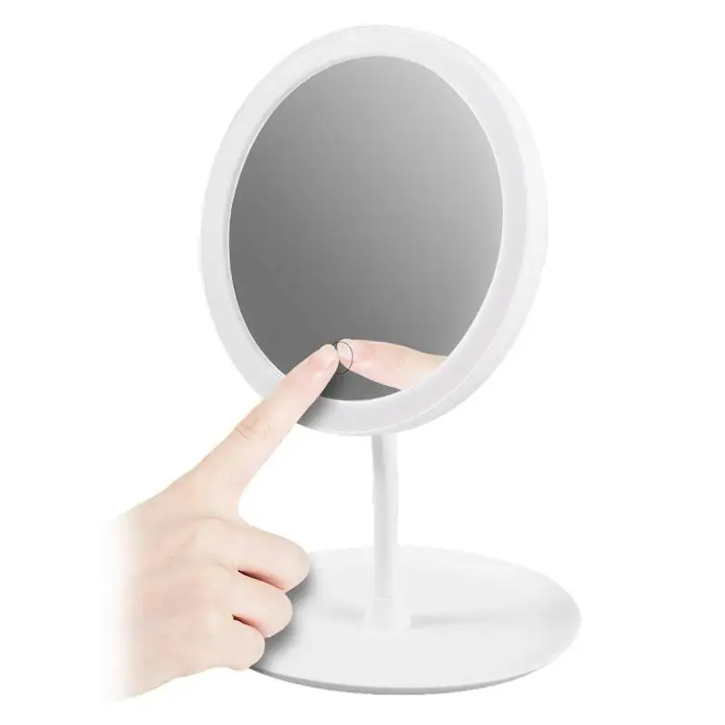 

Lighted Makeup Mirror With Magnification Lighted Vanity LED Mirror 3 Colors Dimmable USB Rechargeable LED Makeup Mirror With