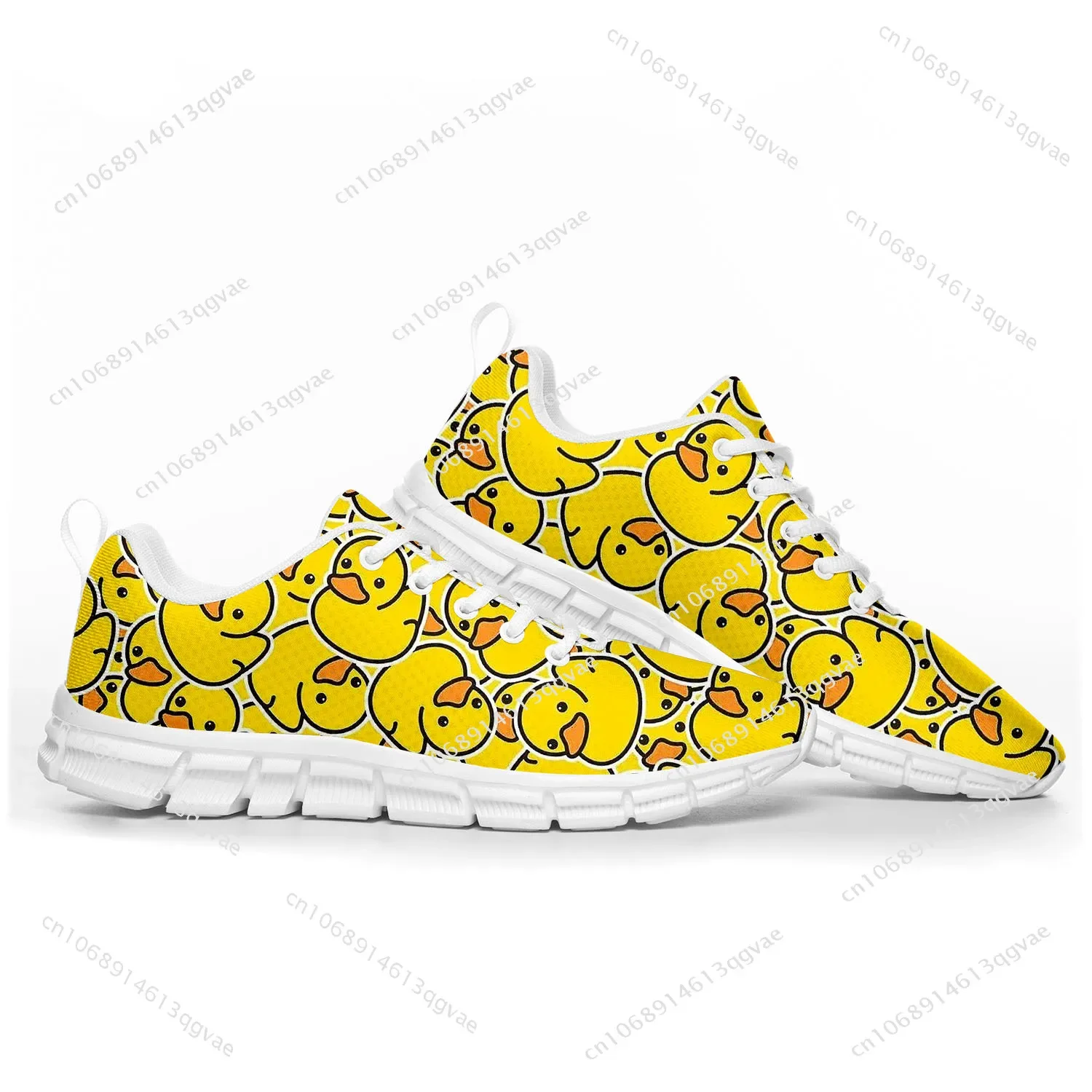 Chaussures de sport jaune canard pour hommes et femmes, baskets personnalisées pour adolescents, chaussures sur mesure décontractées pour enfants, chaussures de couple de haute qualité