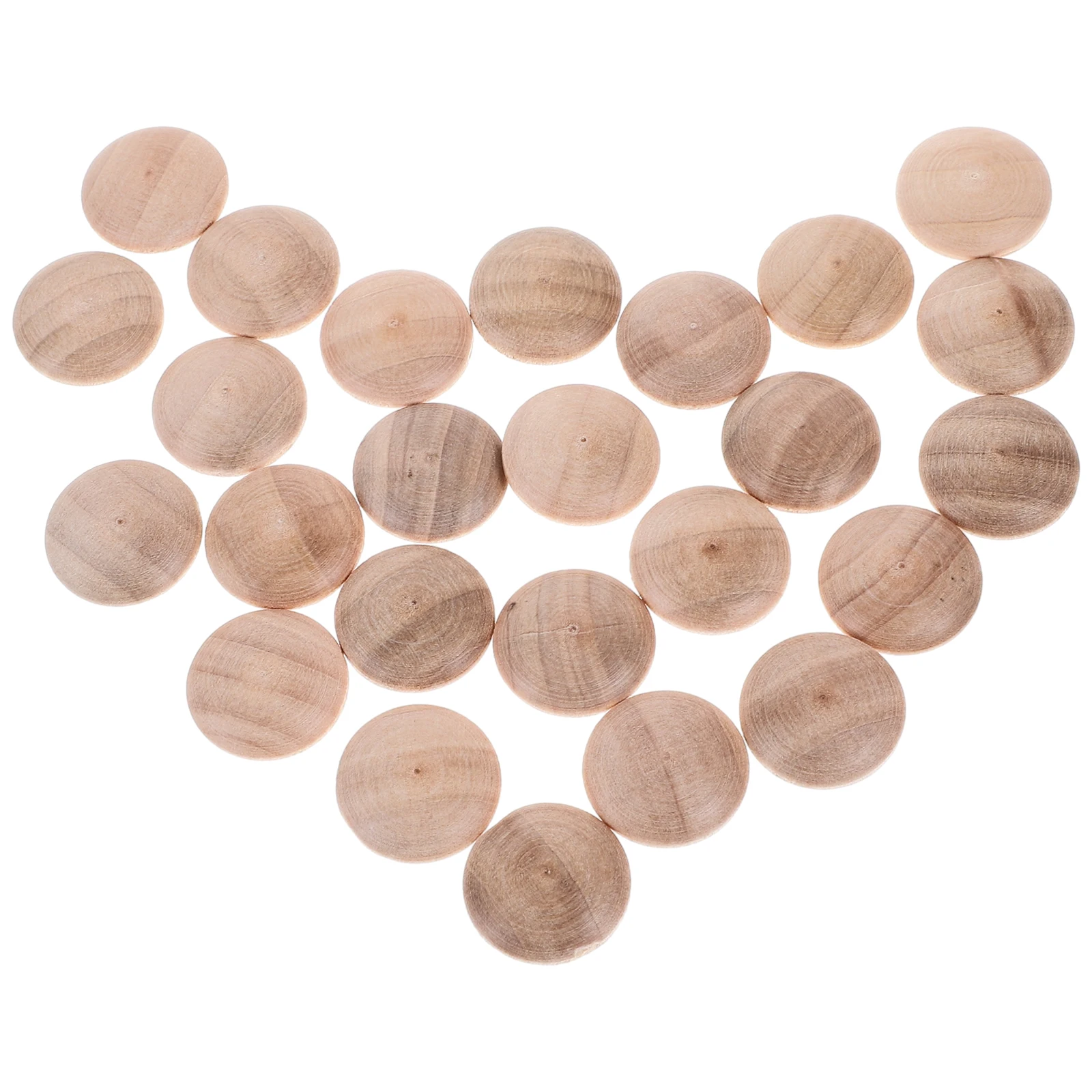 25Pcs Wood Cover Button Plugs Sturdy Wooden Furniture Stair Repair Replacement Button Wood Plug Smooth Surface Furniture Plug