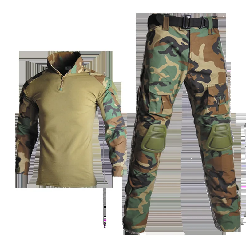 G2 Frog Suit Camo Zweiteilige taktische Kampfuniform, verschleißfest, wasserdicht, für den Außenbereich, militärisches Training, Airsoft, Jagd, Ausbildung – Detail 17
