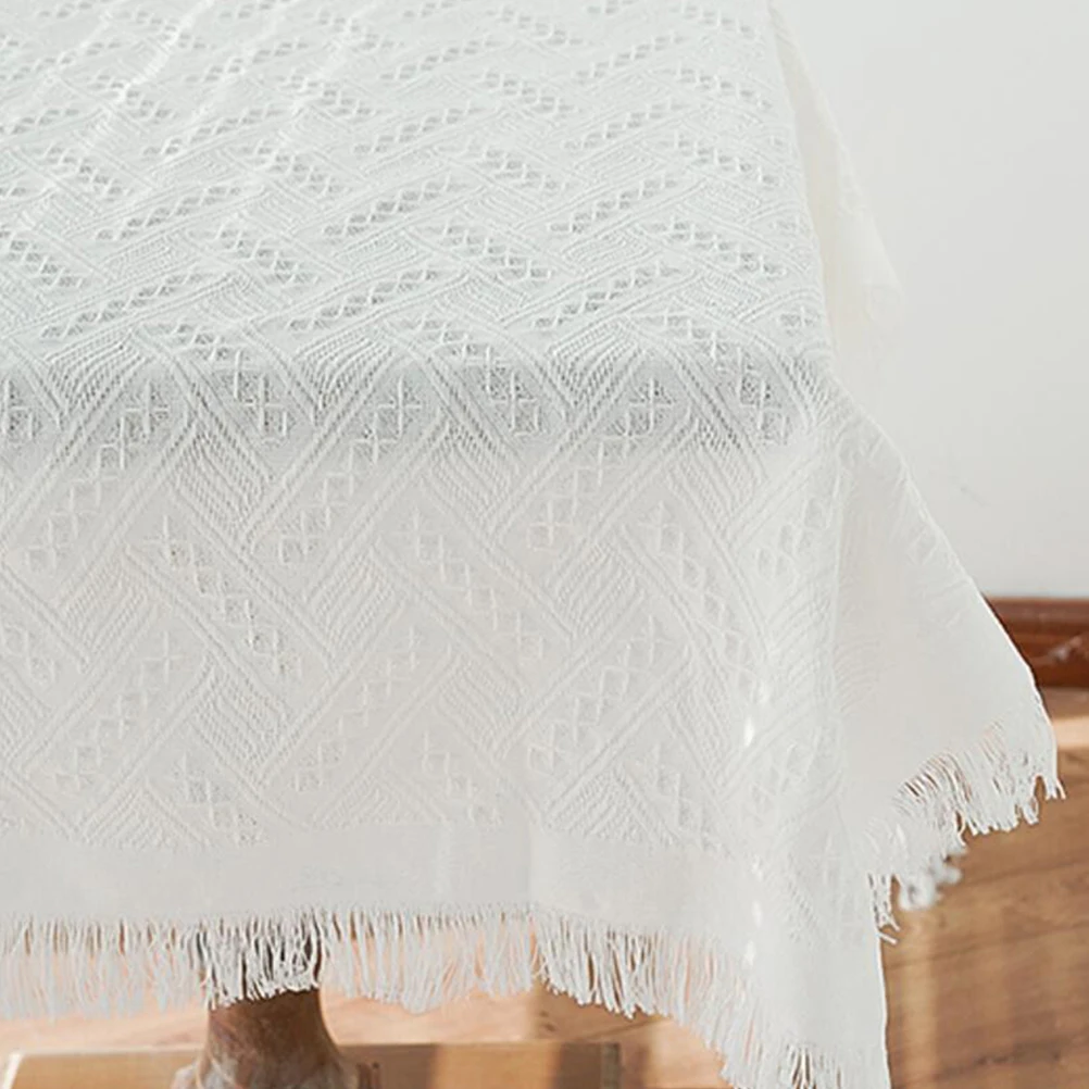 

Photography Tablecloth 150x90cm Desk Mat Cover Home Decor Fringe Tassel Stylish Background PropsReusable Washable Tablecloth