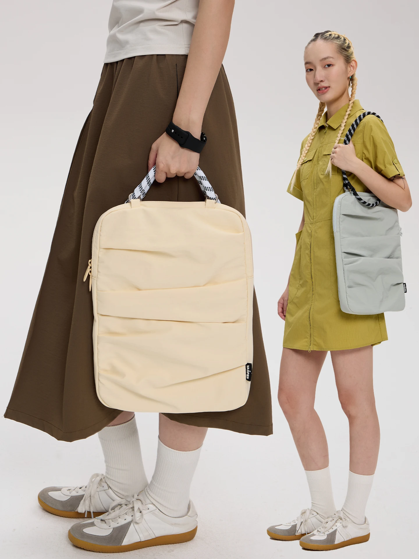 

VAOPER Large Capacity Simple Commuter Laptop Bag Men's Tote Handbag Women's Student Portable Briefcase Original Design Nylon