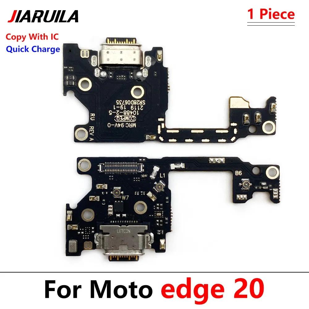 USB Charging Dock Jack Plug Socket Port Connector Charge Board Flex Cable For Moto Edge 20 Lite Pro 30 Neo Fusion Ultra Plus