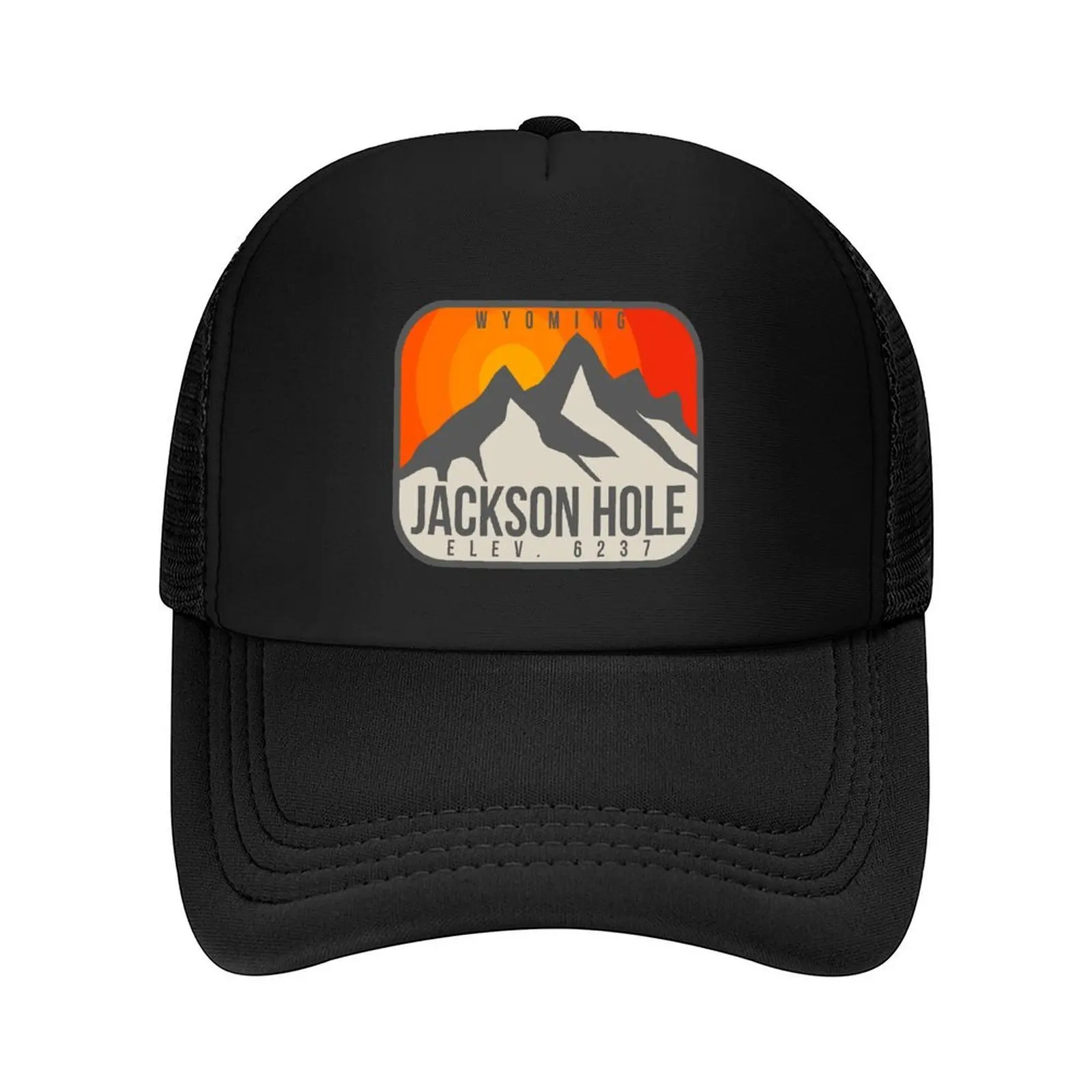 

Jackson Hole Wyoming Vintage Retro Adventure Snowboarding, Skiing Baseball Cap Hood Thermal Visor Men's Women's