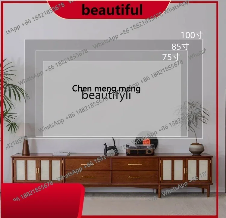 

Medieval style extended atmosphere TV cabinet light combination color contrast multi-purpose cabinet H