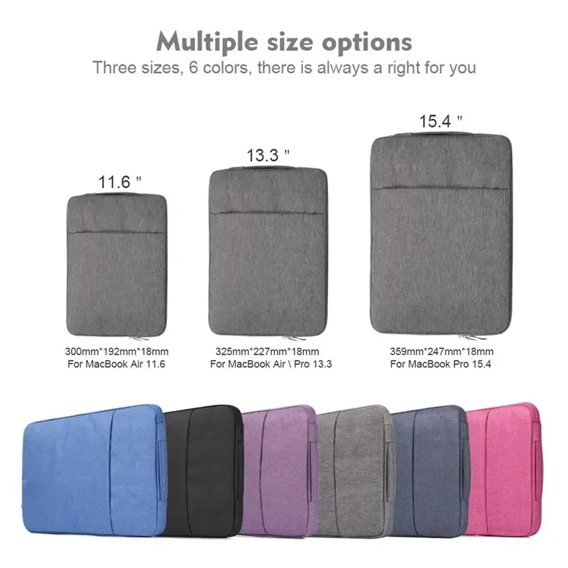 Laptop Notebook Waterproof Handle Bag Tablet Sleeve 11 12 13 14 15 16 Inch For Macbook Air 13 15 Pro 13 14 16 iPad HP Dell ASUS
