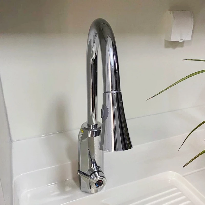 Electric faucet pull-out heater instant quick heating kitchen household quick water small kitchen treasure hot water tap instant
