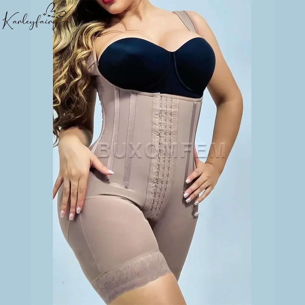 

Shaped Up Tight Fajas Colombianas with Shoulder Straps Fat Burning Tummy Control Bodysuits Modeling Thong Shaper for Women 2025