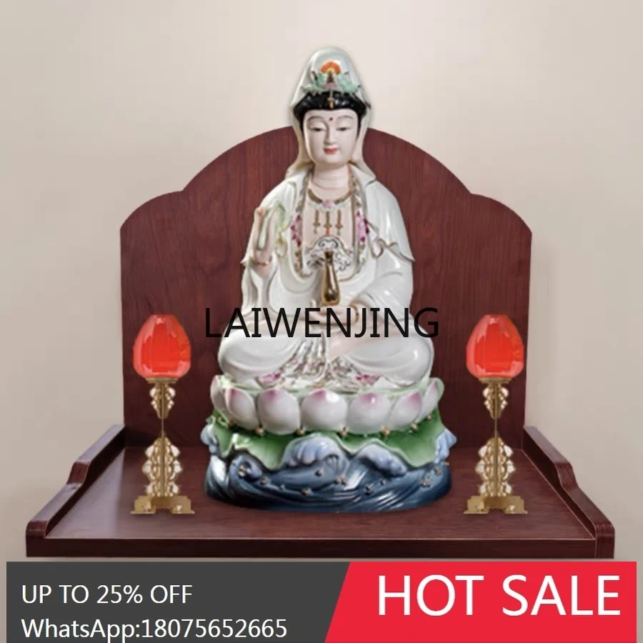 wall-mounted shrine offering table incense case household new Chinese style offering Guanyin Buddhist shrine offering table