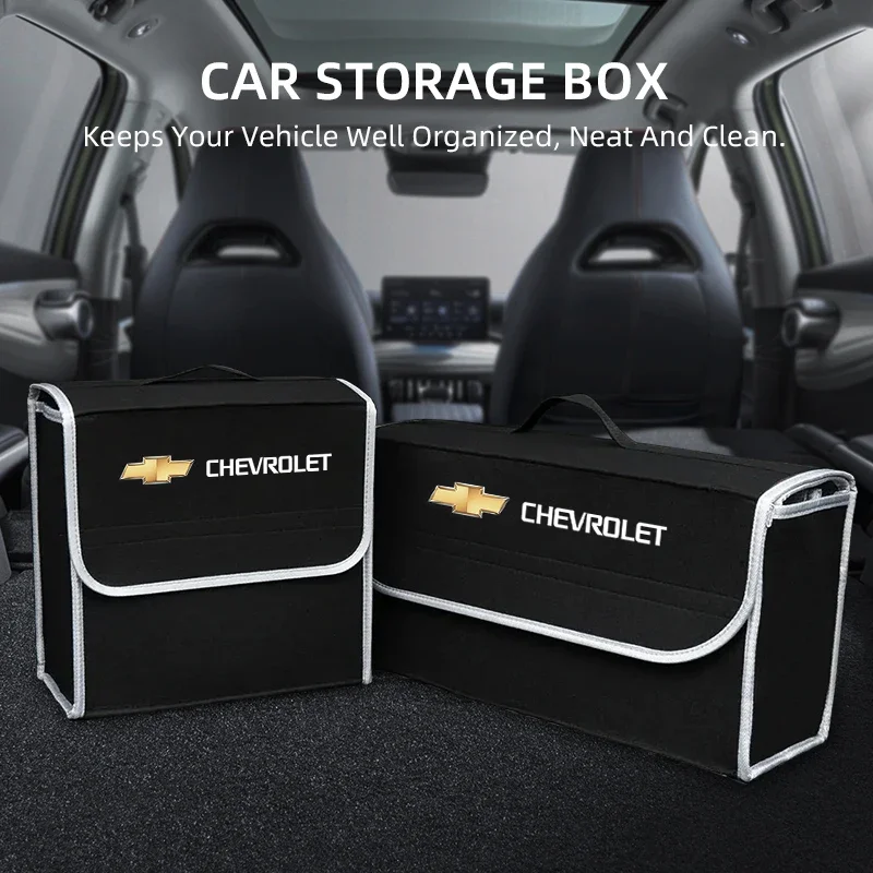 Car Trunk Organizer Box Large Capacity Stowing Tidying Storage Bags For Chevrolet Cruze Colorado Spark Captiva Malibu Trax Aveo