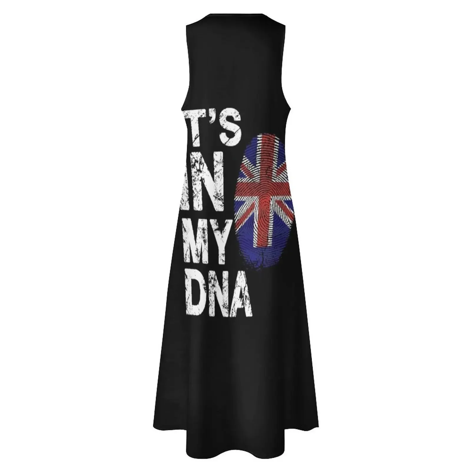 IT'S IN MY DNA Britische Flagge England UK Großbritannien Union Jack T-Shirt Langes Kleid sinnliches sexy Kleid für Frauen