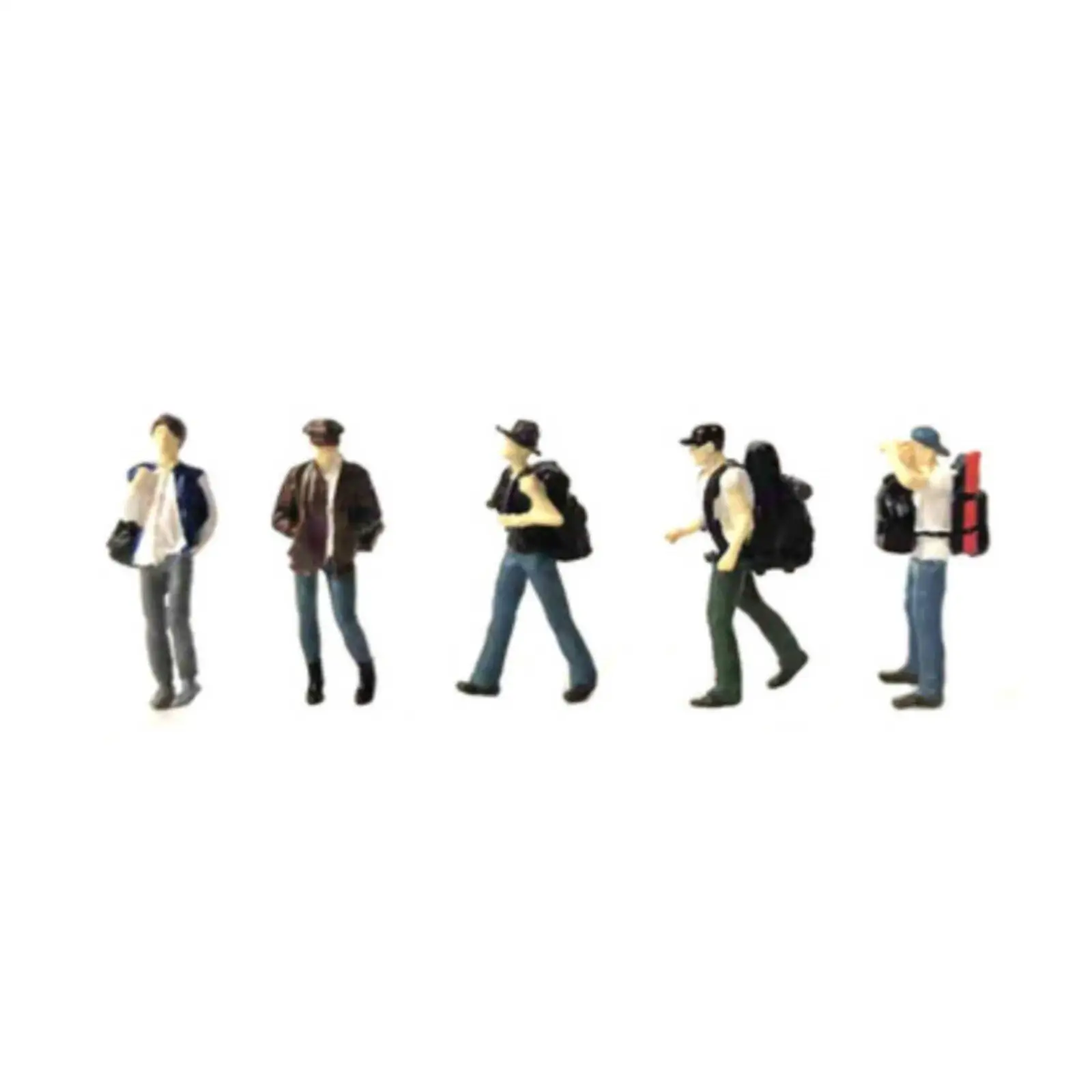 1 64 Scale Resin Backpacker Figure Walking Pose for Model Train Layout Architectural Diorama and Car Scene