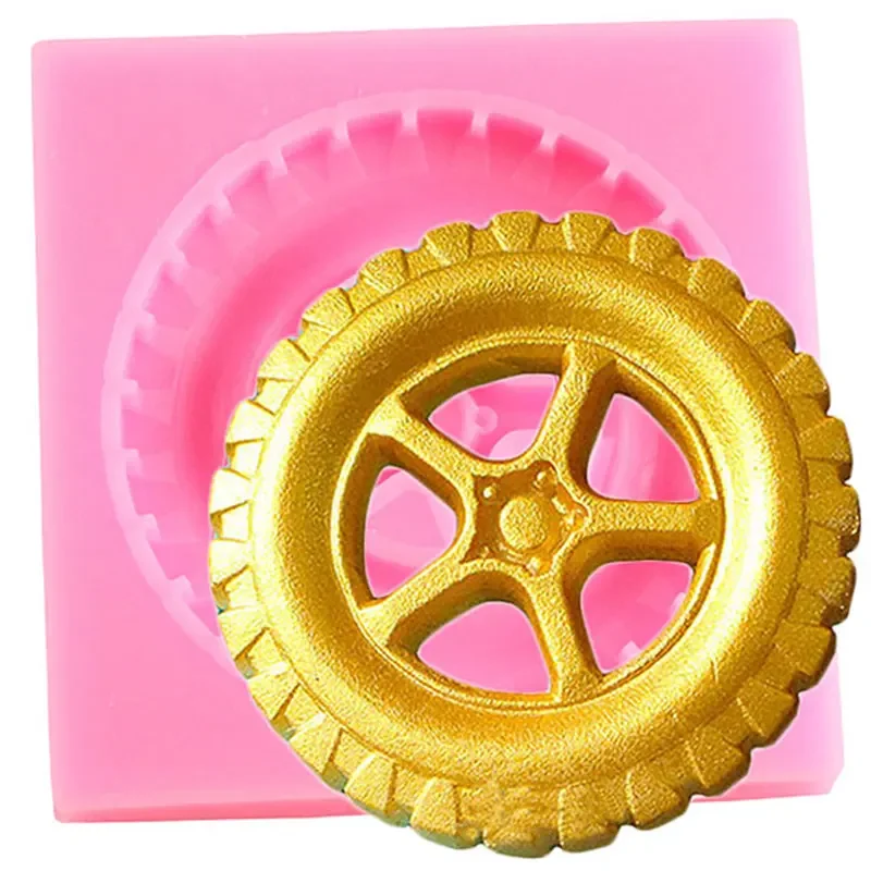 Sugarcraft Tyre Silicone Mold Fondant Molds Baby Birthday Fondant Cake Decorating Tools Cupcake Chocolate Candy Clay Mould