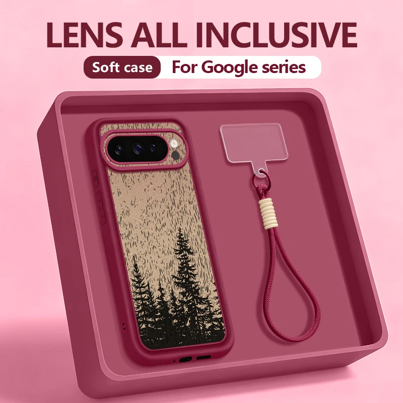 Forest Hunting Patterned TPU Phone Case For Google Pixel 10 9 Pro XL 10 9 Pro Pixel 8A 7A 8 7 Pro 9A Soft Silicone Lanyard Cover view 6