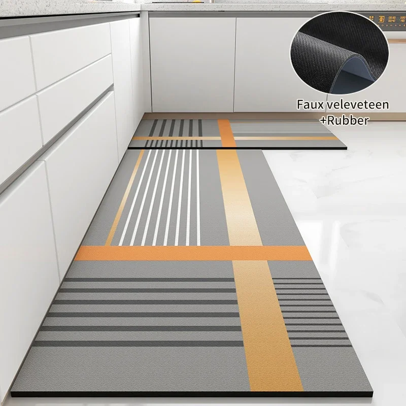 Scandinavian Style Kitchen Floor Mats Long Rugs Entrance Door Mats Modern Bathroom Rugs Washable Balcony Area Rugs