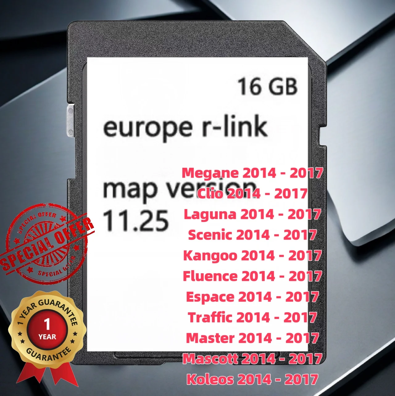 تحديث خريطة أوروبا والمملكة المتحدة R-link 11.25 ملاحة بطاقة SD ملاحة 2024-2025 لـ Megan's Clio Laguna Scenic Kangoo Fluence