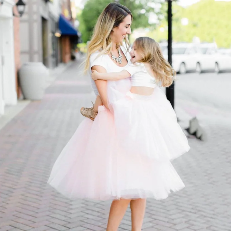 Parent-child Mother-daughter Mesh Skirt Children's Multi-layer Tutu Skirt Girl Flower Girl Skirt Cute Skirt Support Playful