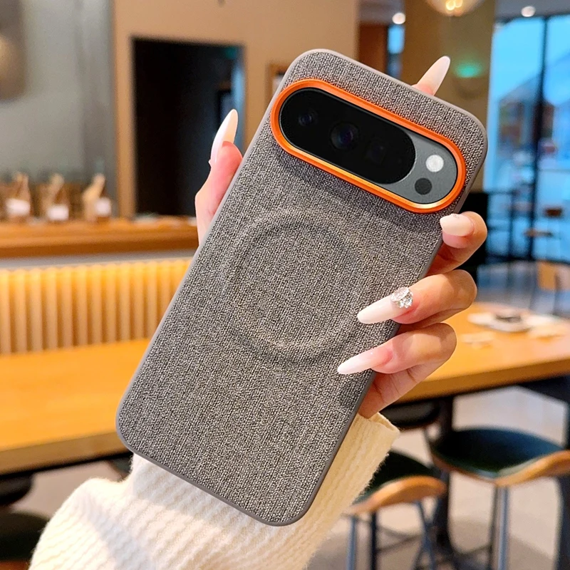 

Grain Line Phone Case For Google Pixel 10 Pro XL 10A Magnetic PC Hard Shell Protective Shockproof Solid Color Back Cover