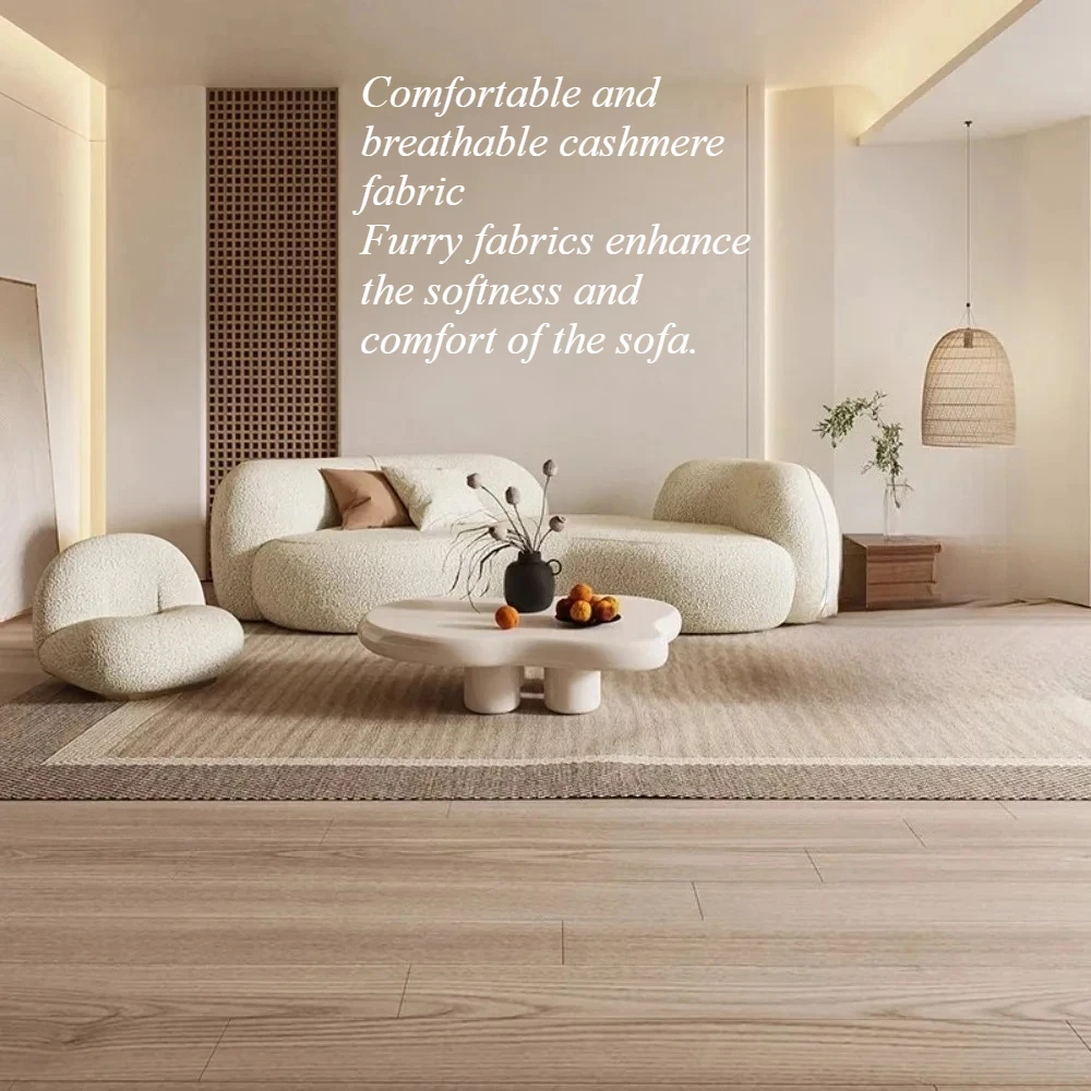 Nordic Luxury Living Room Sofa Berber Fleece Adults Elegant Corner Living Room Sofa Relaxing Soft Wohnzimmer Sofas Furnitures