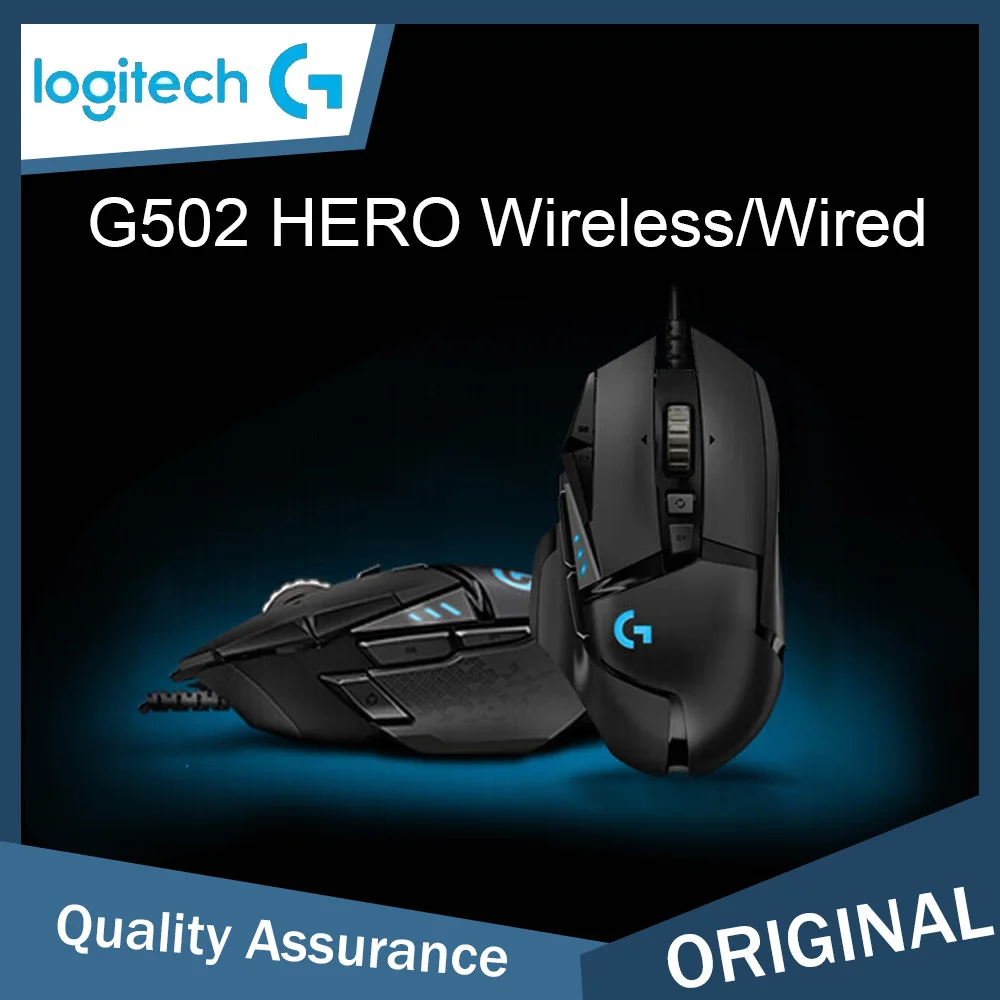 ماوس الألعاب الأصلي G502 HERO Logitech RGB تنافسي FPS Battle Royale هدية لصديقها/الرجال 11 أزرار قابلة للبرمجة