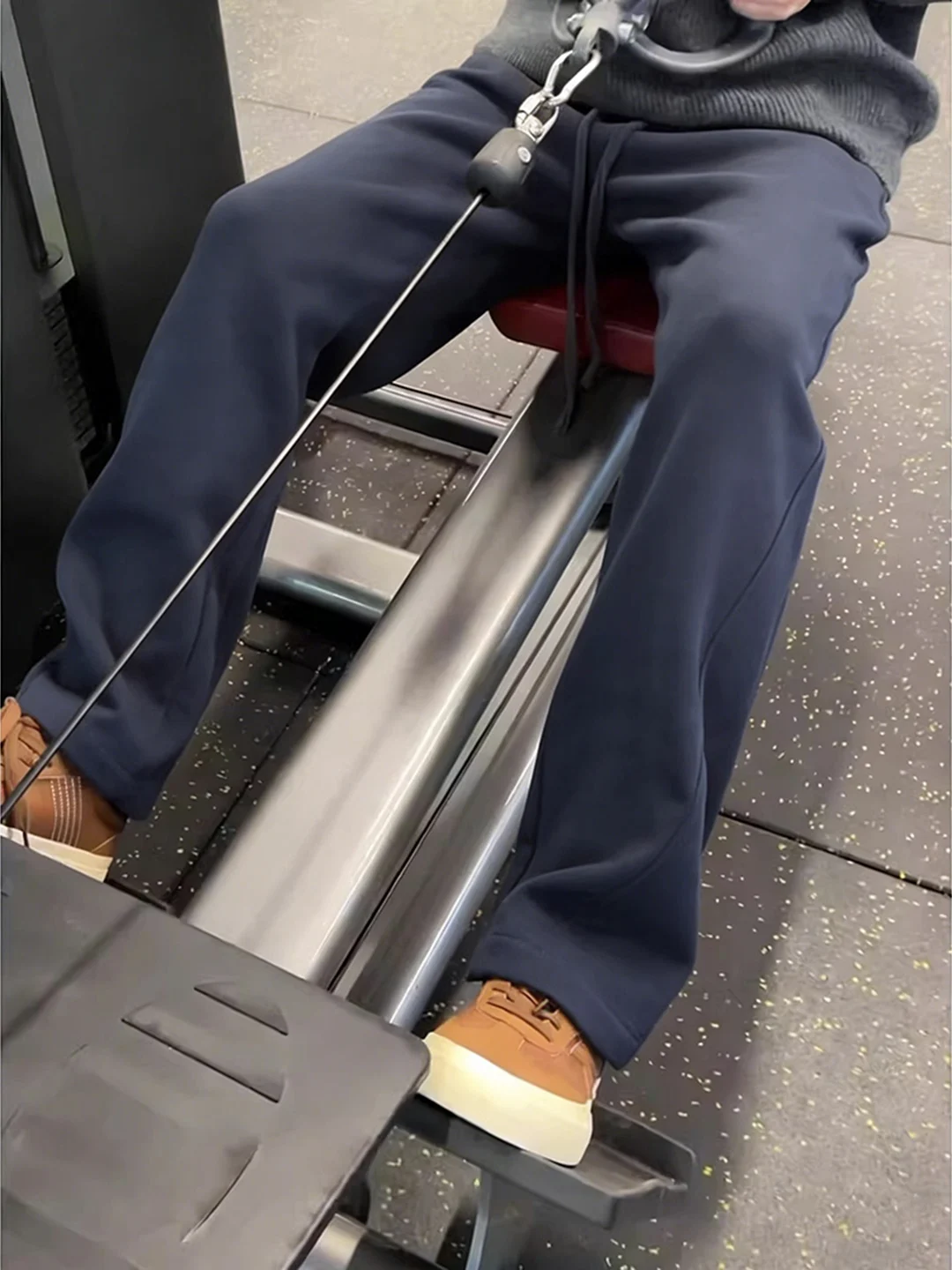 

Loose Straight Leg Casual Pants Men's Fitn Running Sports Trousers Slanted Cut Wide Leg Pants Autumn Spring Faion