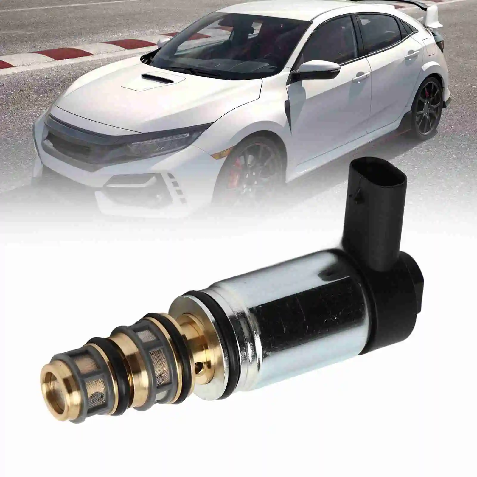 

AC Compressor Solenoid Valve 7295124 Long Lasting AC Compressor Electronic Control Valve for 6CVC140E Model Compressor