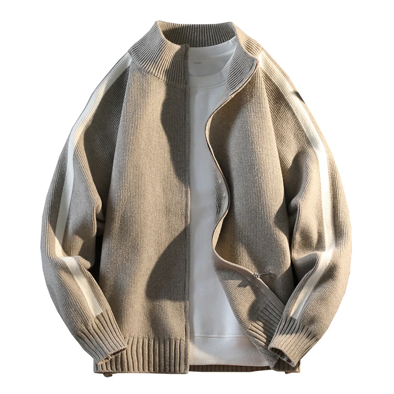 

Модный мужской кардиган-свитер, стильный кардиган из смесового акрила для осени и зимы, удобный и теплый мужской топ