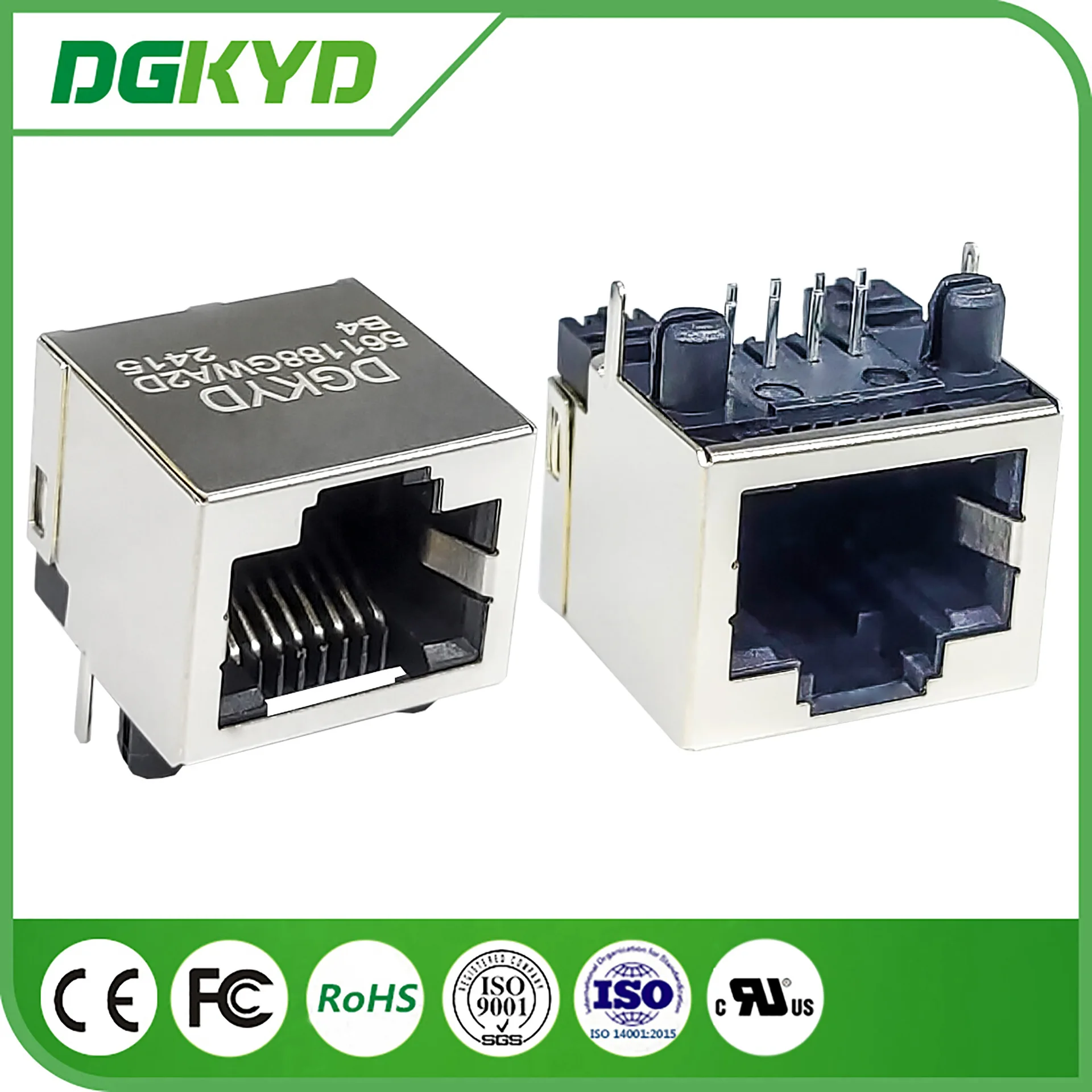 

Для RJ45 проход 56 без световой ленты, экранирования сетевого интерфейса 8P8C DGKYD561188GWA2DB4