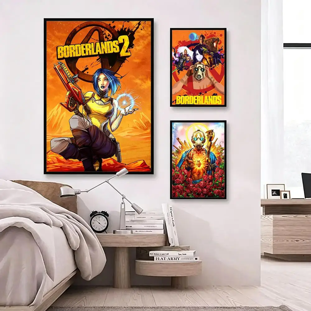 game Borderlands Poster Poster HD Waterproof Self-adhesive Art Print Wall Decor for Bedroom Living Room Gift