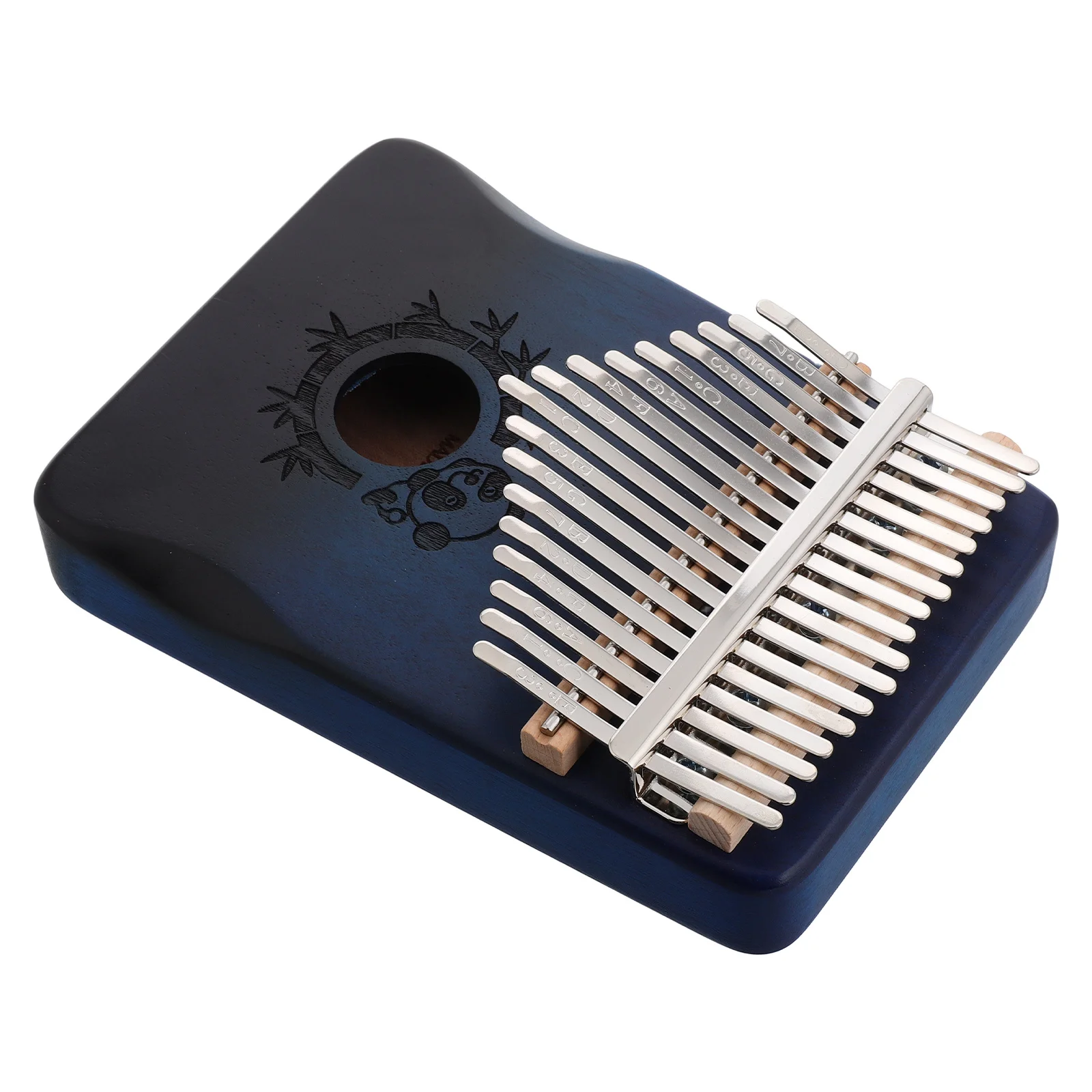 

1Set Kalimba Thumb Piano 17 Keys Portable Blue Gradient Panda Design Finger Piano Beginner Adult Musical Instrument Present