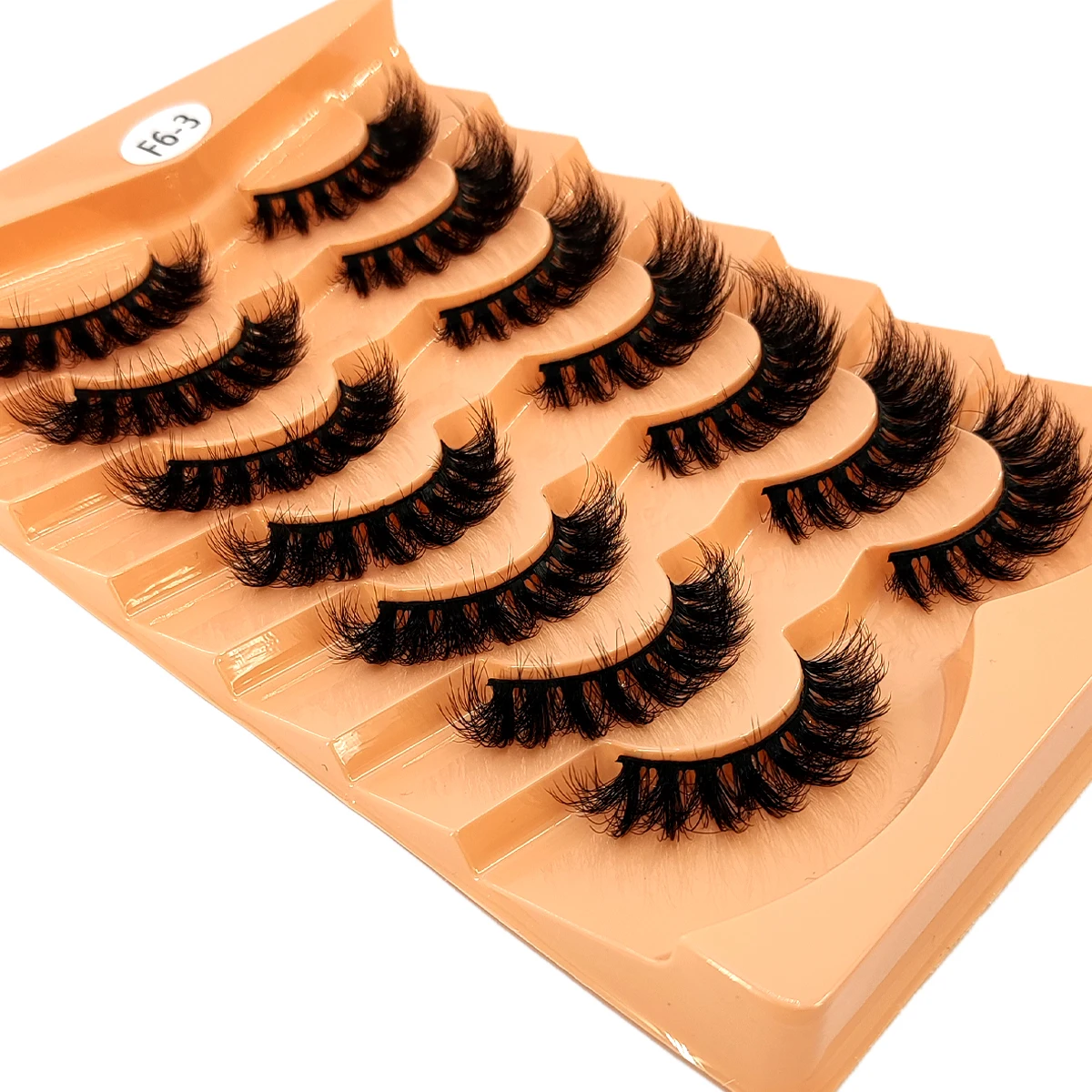 HBZGTLAD 7 par puszystych sztucznych rzęs z efektem naturalnego wyglądania, odpowiednich do codziennego użytku, na imprezy i wielokrotnego użytku, kosmetyki.