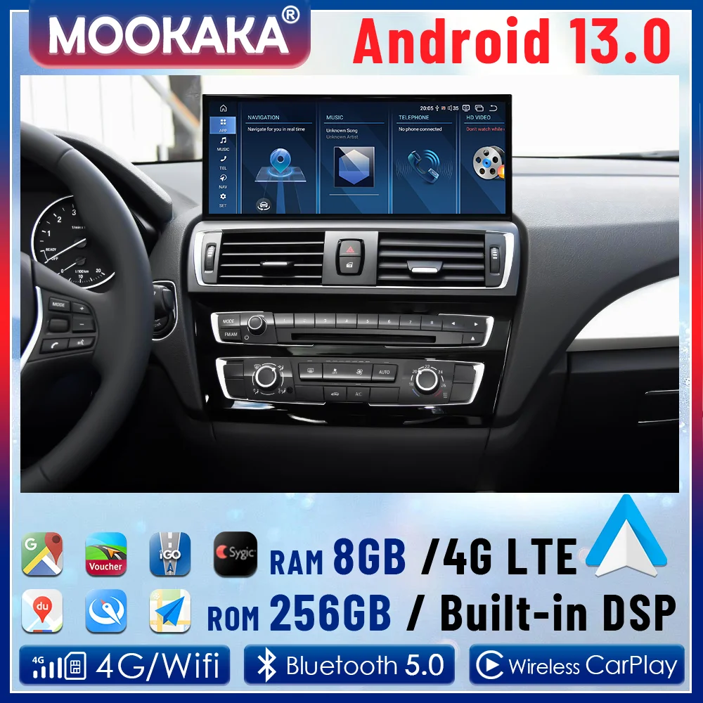 

Android Auto GPS Navigation For BMW 1 Series 2014-2016 Car Radio Stereo Multimedia Player 15.8" Screen Auto Headunit DSP Carplay